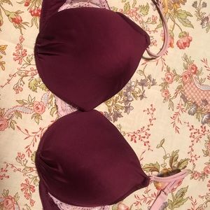 Two tone lace padded bra 36D